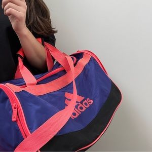 Adidas duffel bag - purple and coral